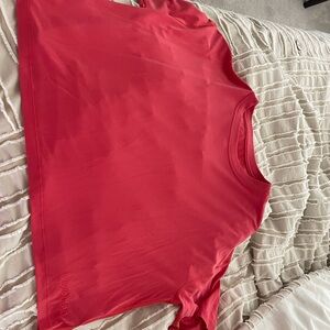 lululemon athletica Women's apricot cropped medium large softsreme  Top